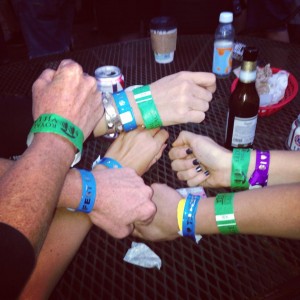It's all about the wristbands (photo: Dixie Ross). 