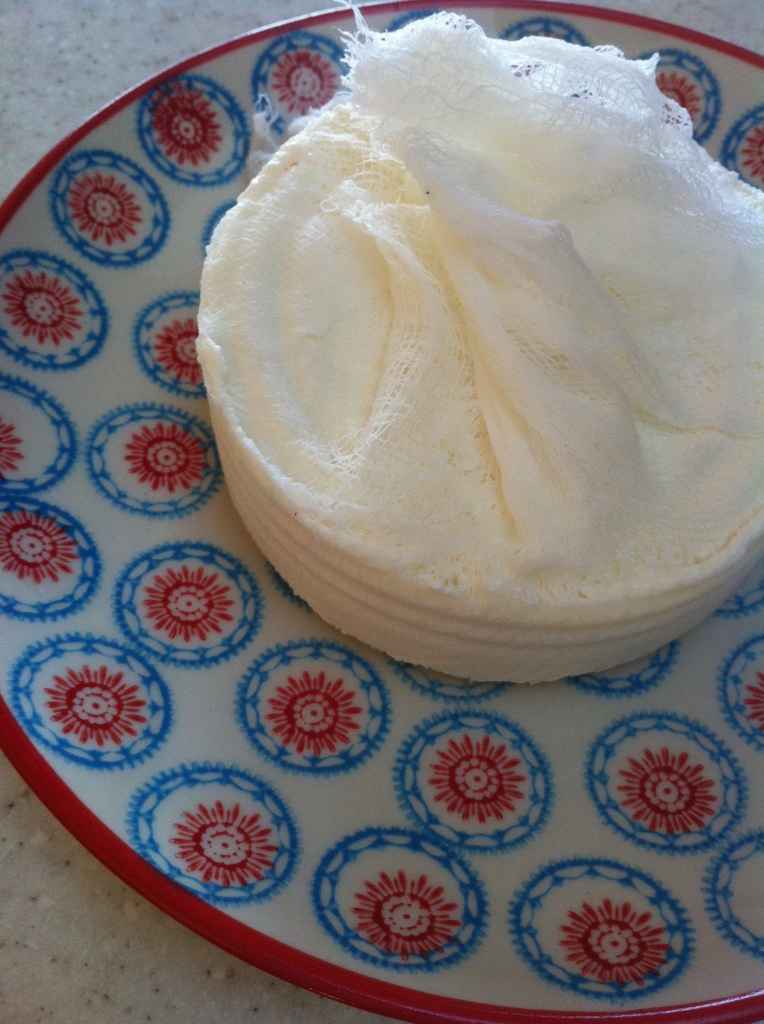 Cheese in cloth post-pressing