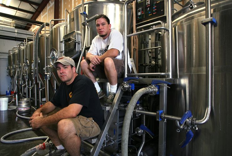 Joey Redner (front) owner of Cigar City Brewing  with brewmaster Wayne Wambles (photo: Cigar City Brewing)