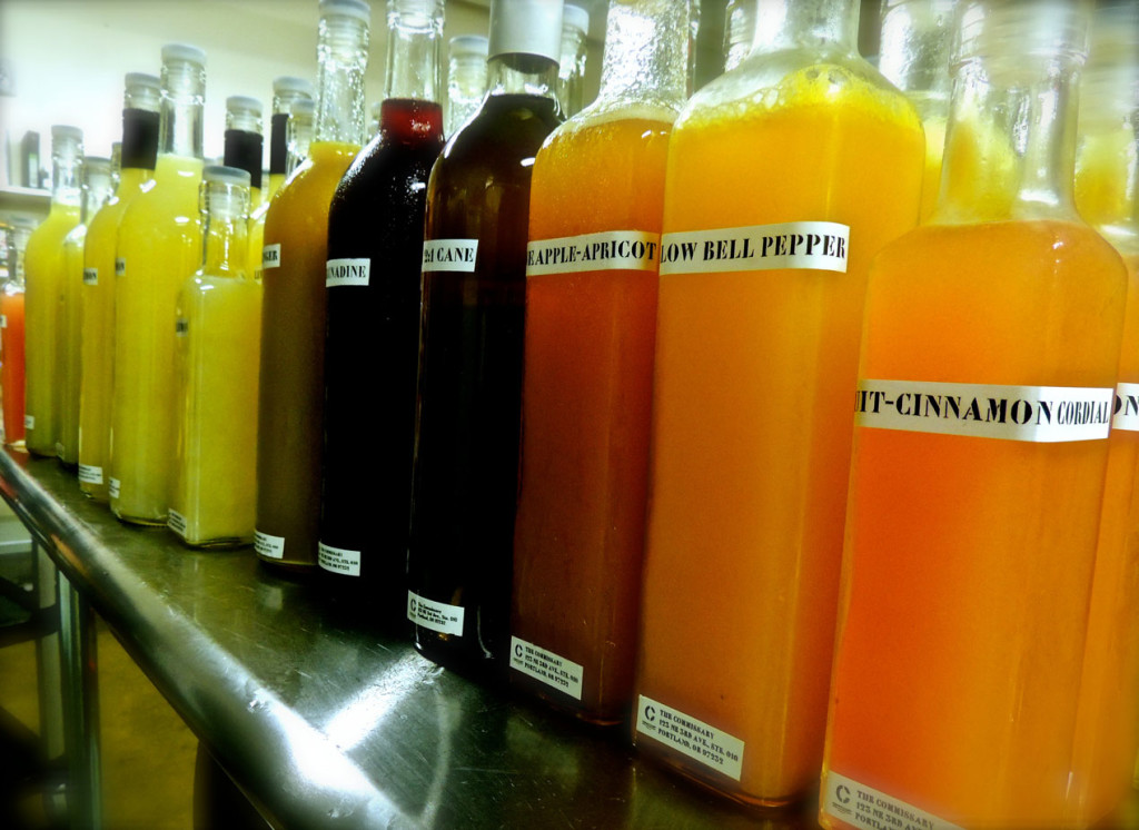 Juices and syrups made at The Commissary (photo courtesy The Commissary)